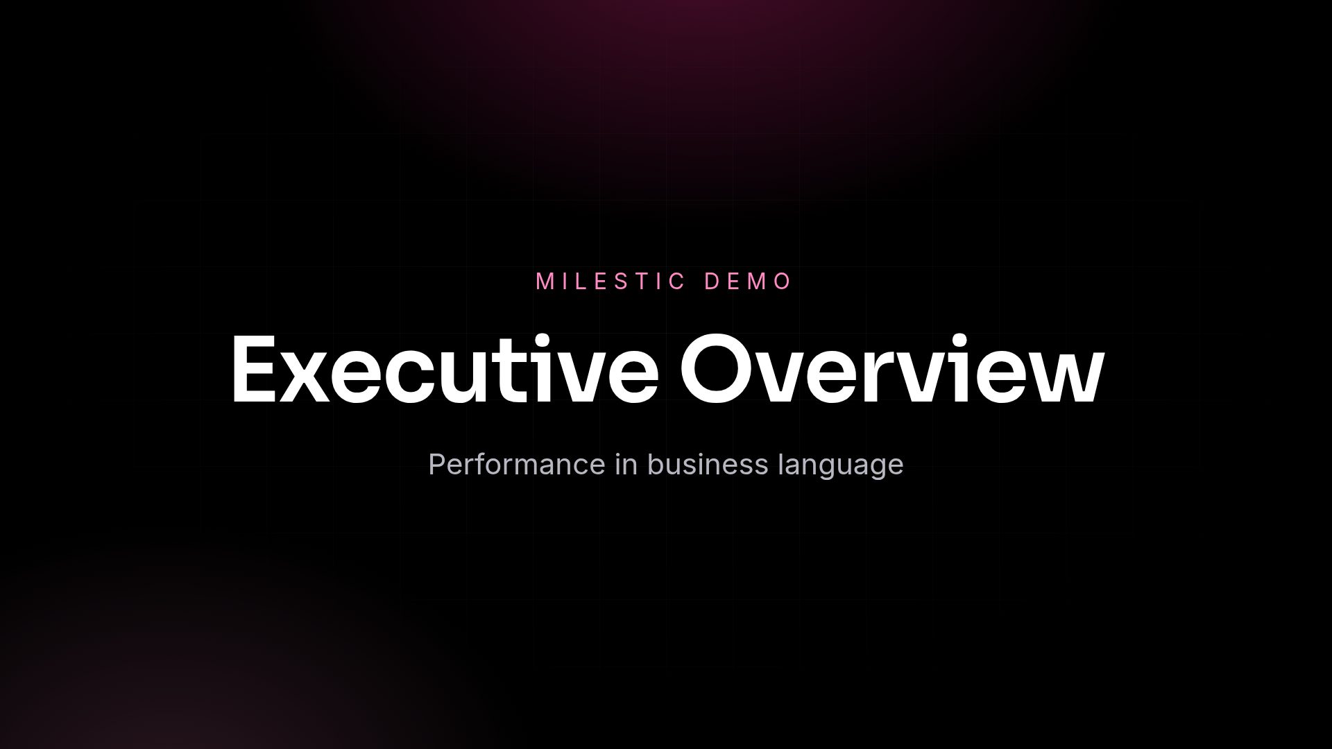 Executive Overview demo