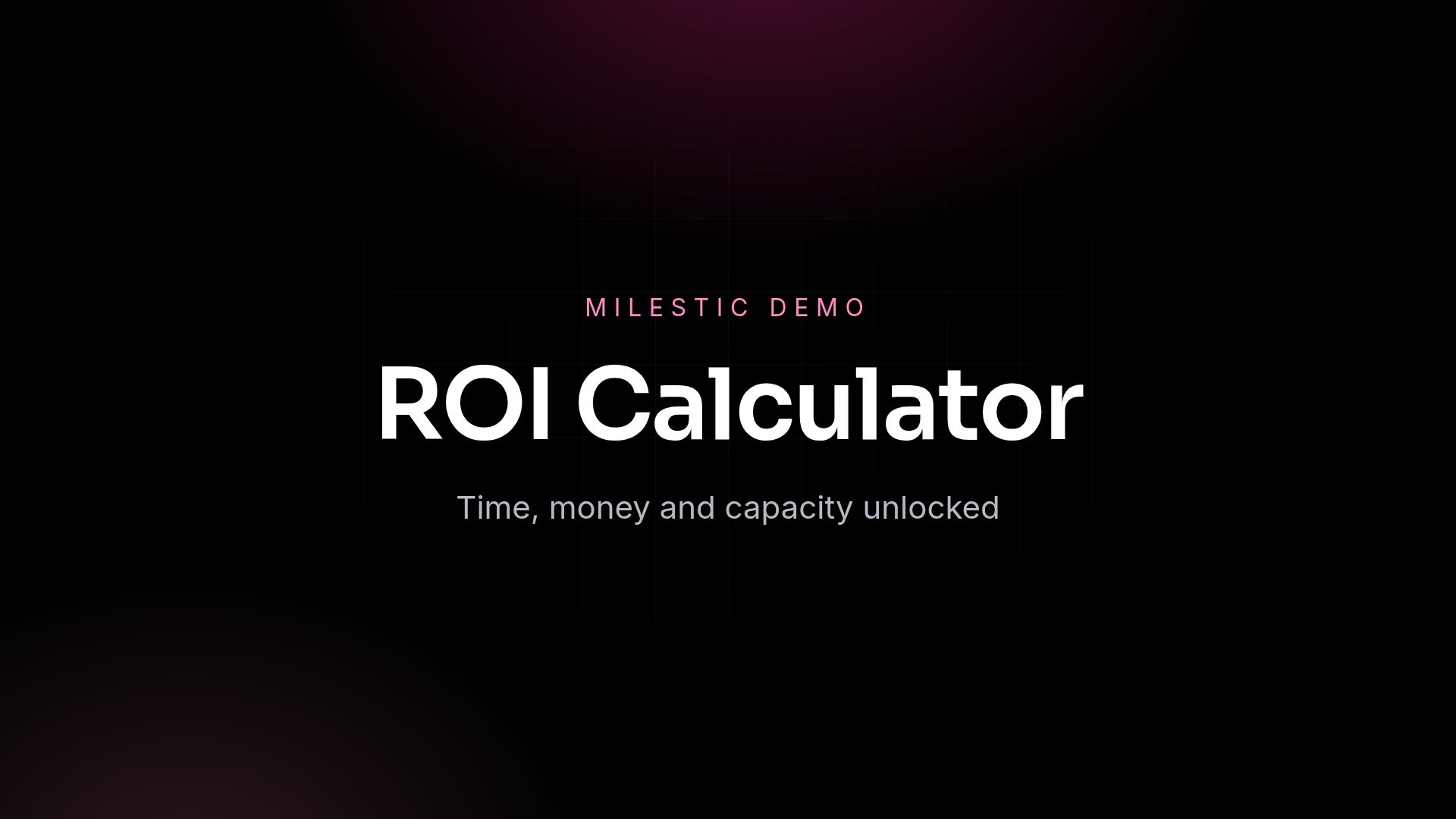 ROI Calculator demo